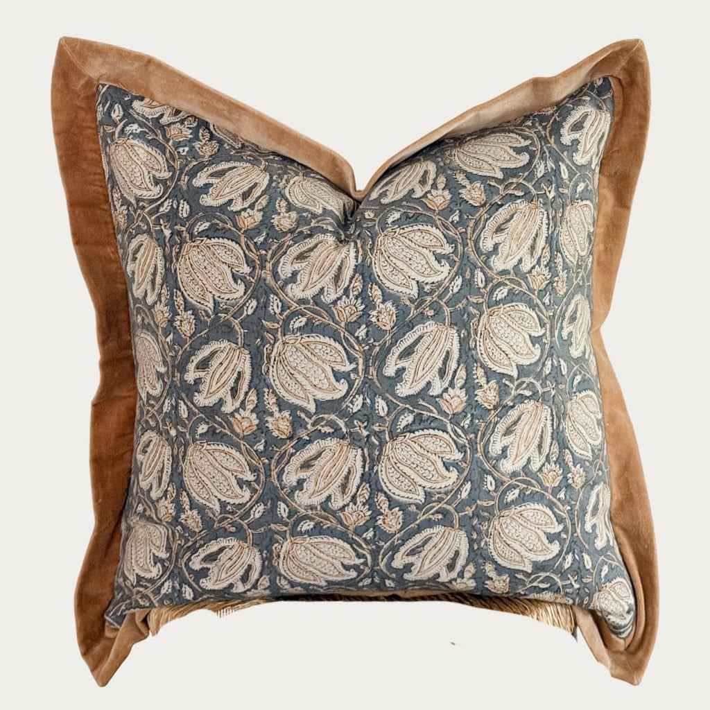 Printed Cotton Linen Decor Pillow Cover Pack of 1
