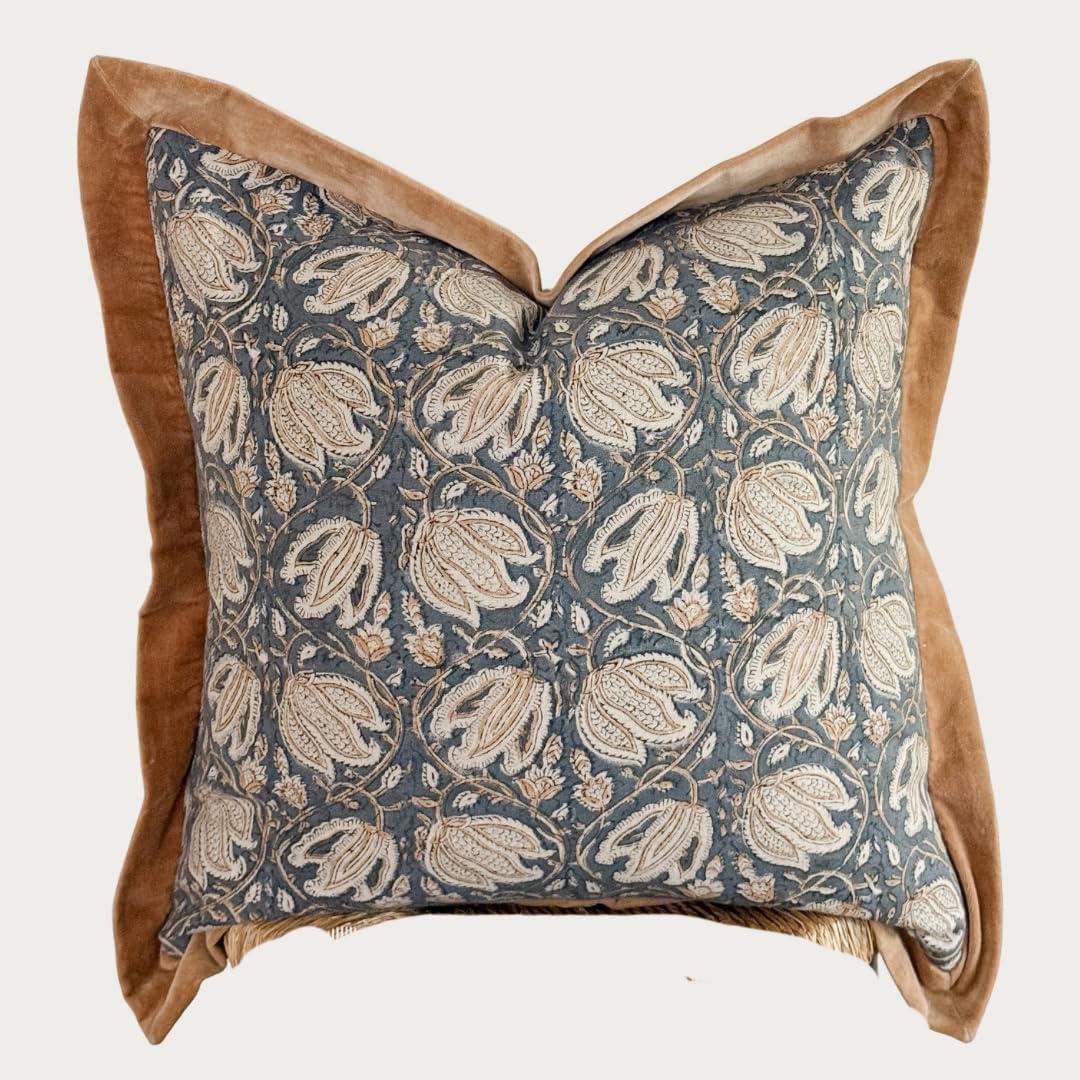 Printed Cotton Linen Decor Pillow Cover Pack of 1