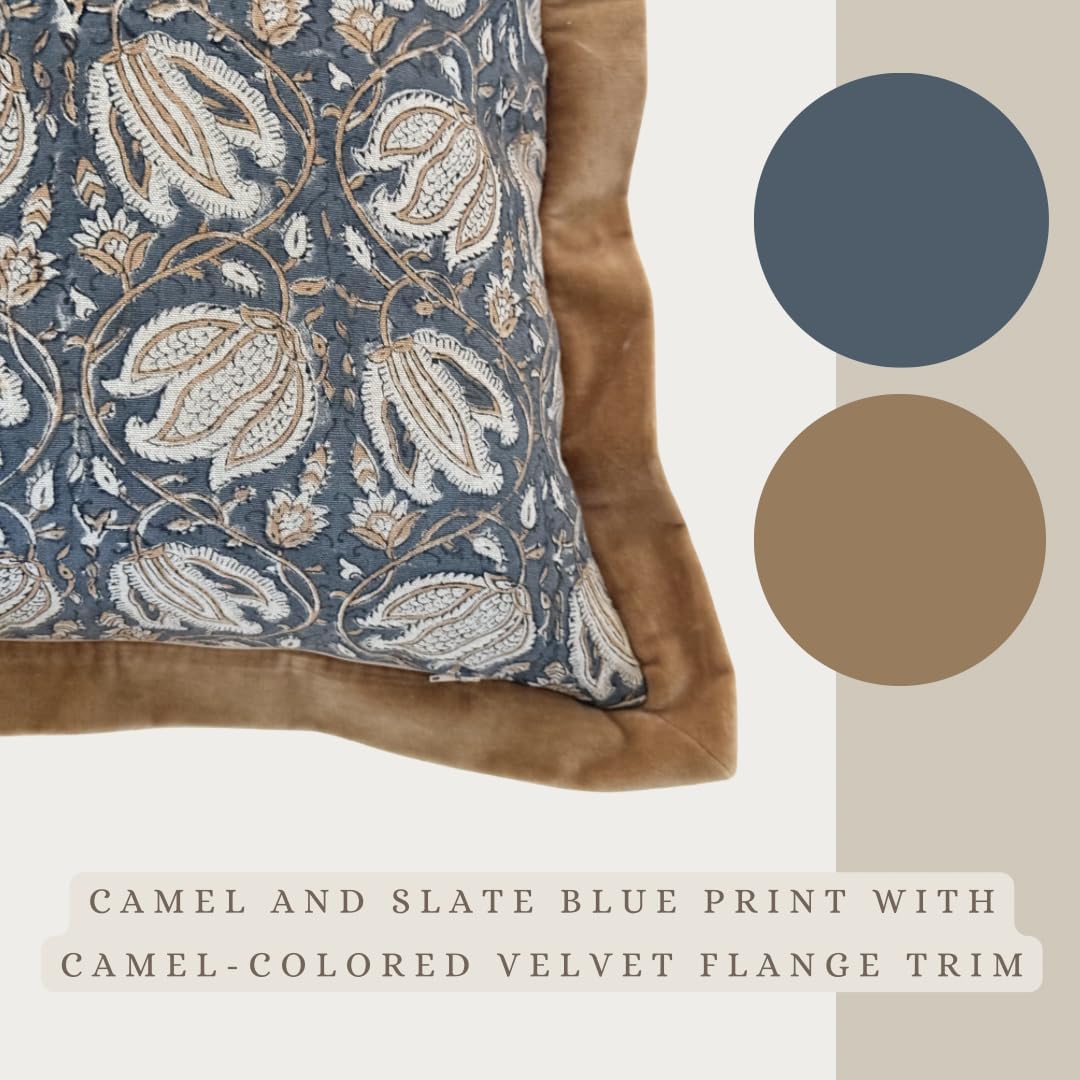 Printed Cotton Linen Decor Pillow Cover Pack of 1