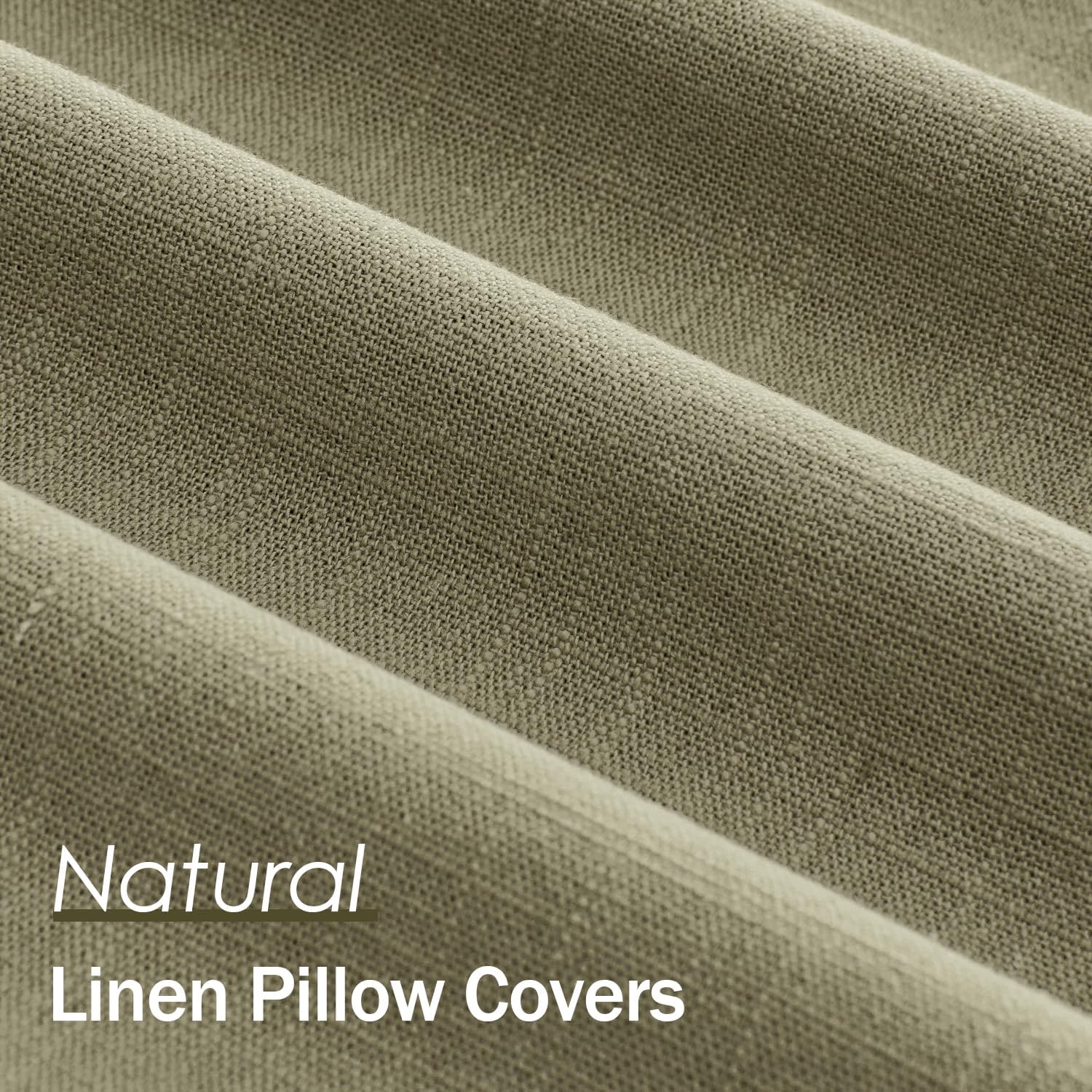 Boho Farmhouse Linen Pillow Covers Pack of 2