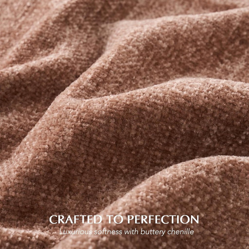 Tasseled Chenille Knit Farmhouse Throw Blanket