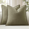 Boho Farmhouse Linen Pillow Covers Pack of 2