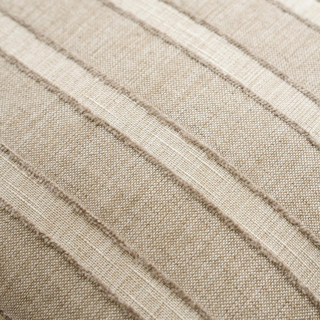 Striped Farmhouse Linen Pillow Covers Set of 2