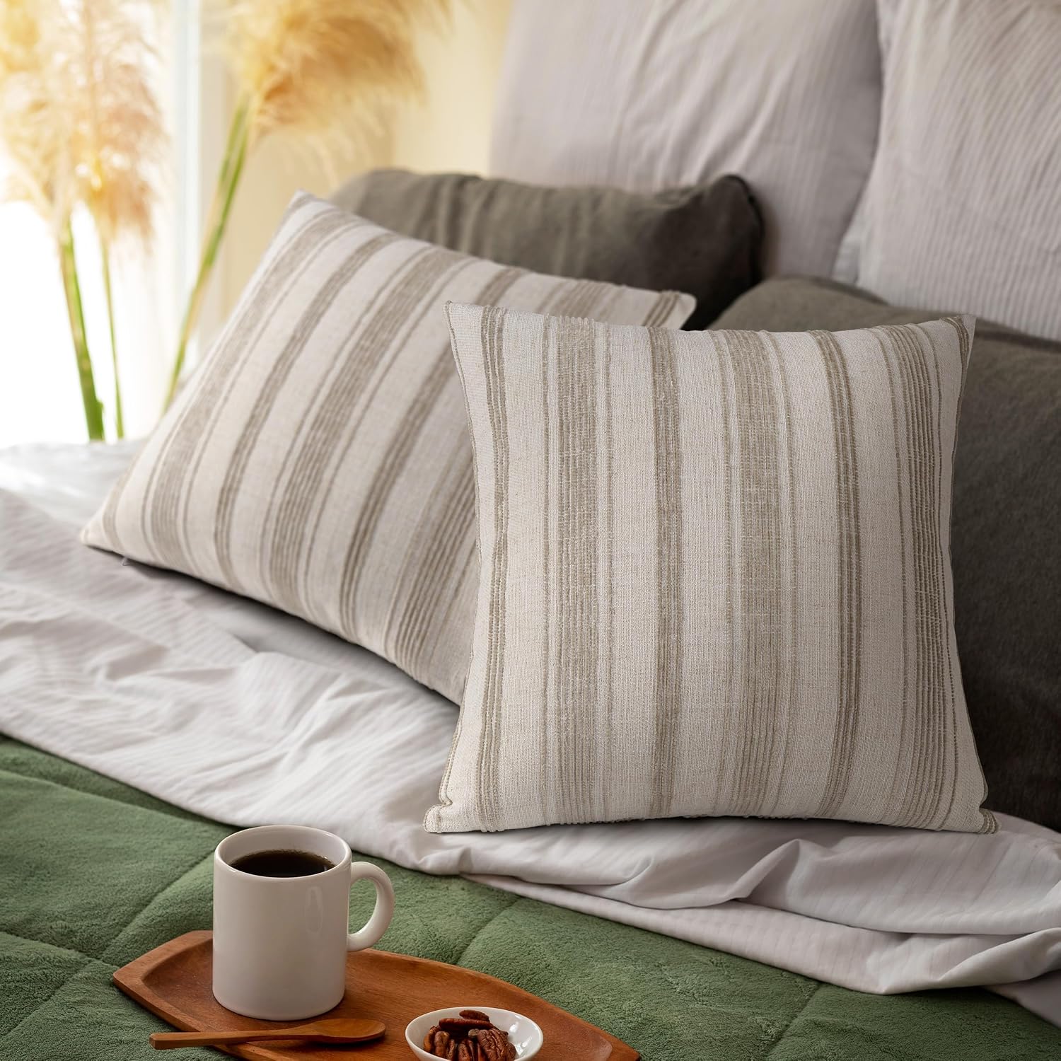 Linen Farmhouse Pillow Covers