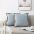 Farmhouse Burlap Linen Pillow Covers Set of 2