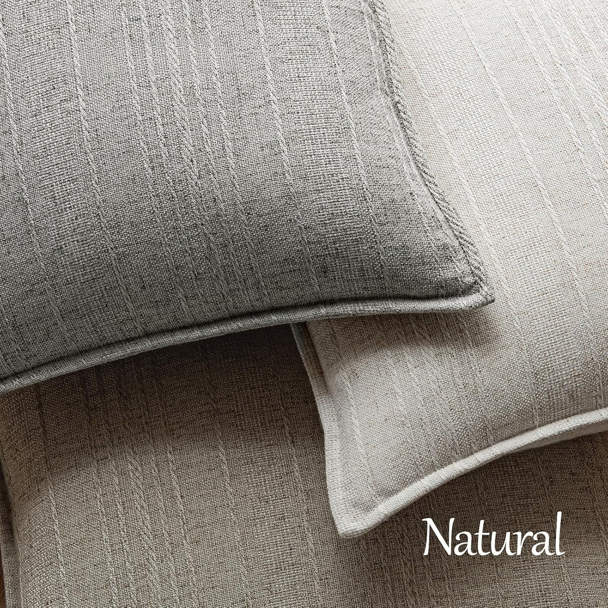 Boho Farmhouse Linen Pillow Covers Set of 2